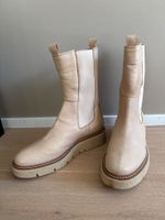 Stiefel Chelsea Boots beige Leder  Neu Gr. 40