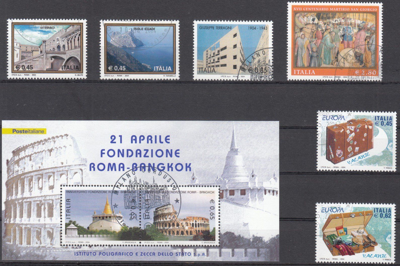 Tutti i francobolli: Italien 2004 mit ET – Usato da Bürglen TG venduto da StampGraf 3