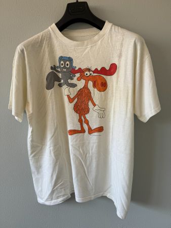 Vintage T-shirt single stitch men L rocky and bullwinkle