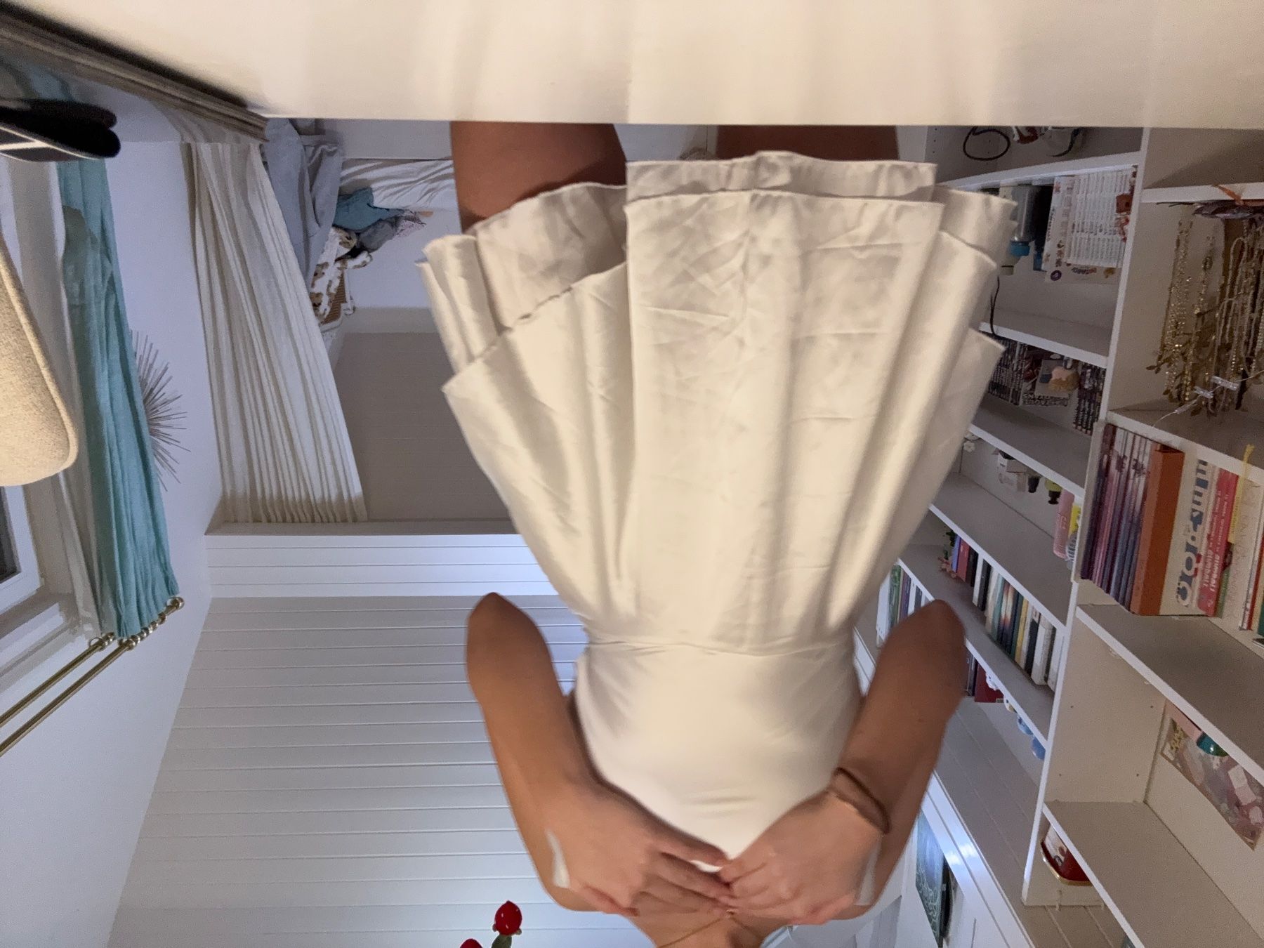 Vestiti: Robe dos nu blanche à volant, Taille S/M – Nuovo (secondo la descrizione) da Vésenaz venduto da gau_v6pf 5