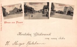 Gruss aus Flawil. Rössli-Platz, Realschulhaus