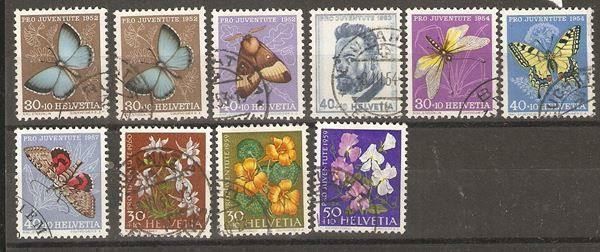 Alle Briefmarken: PJ 10 gute Werte gest. – Gebraucht aus Lausanne von Whorvath