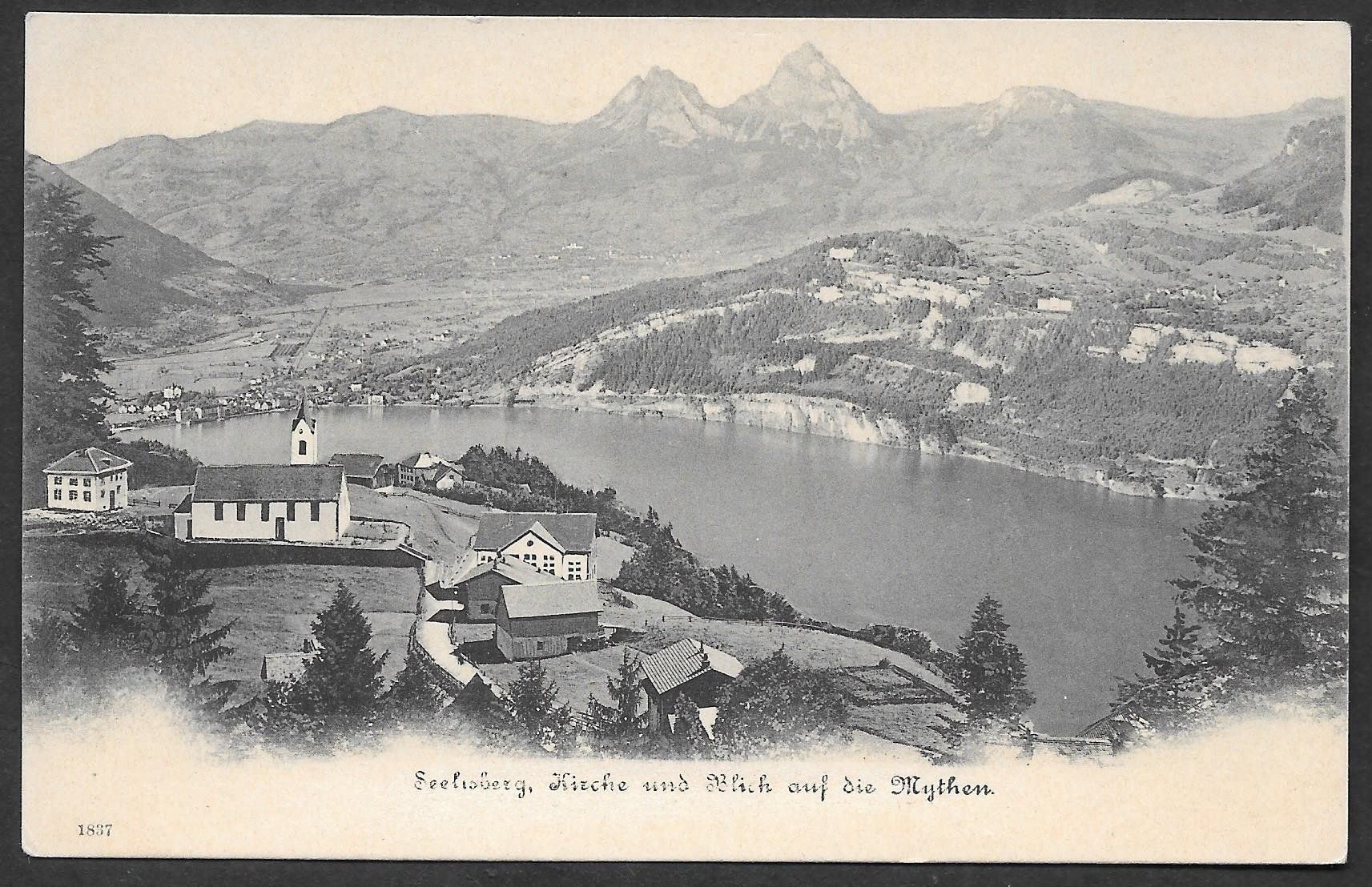 Cartoline postali: Seelisberg Teilansicht mit Kirche – Usato da Olten venduto da clotaldi