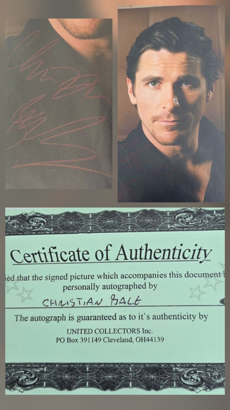 Autografi: Autogramm Christian Bale mit Zertifikat – Usato da Buchrain venduto da Bachmann79