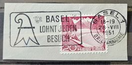 3403D) 301, Stausee Urtype auf Briefstück Kt. 80.-++