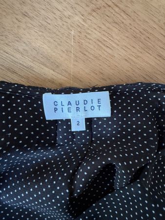 Chemisier Claudie Pierlot noir à pois taille 2 M