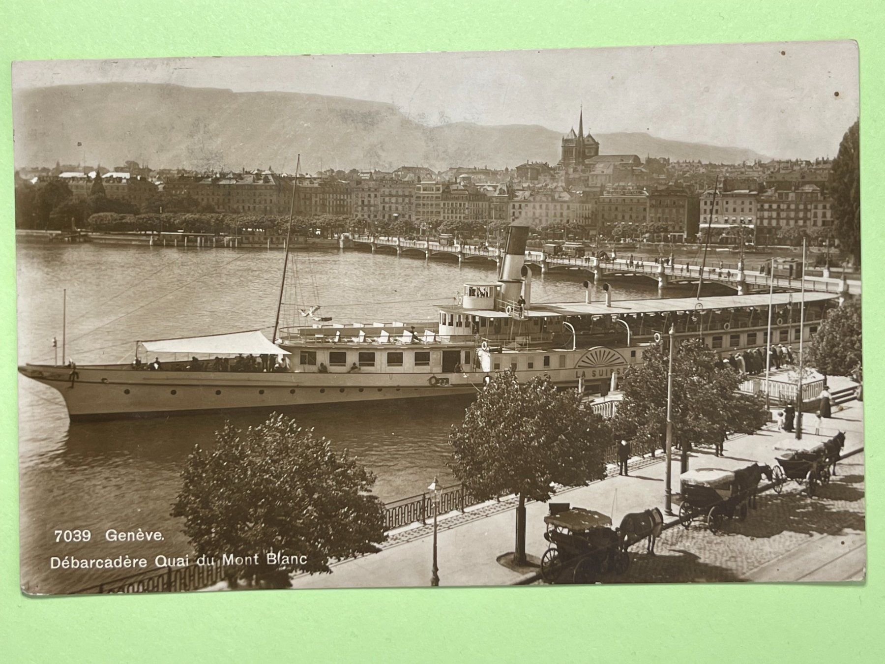 Cartoline postali: Genève - Débarcadère Quai du Mont Blanc – Usato da Steg VS venduto da _vinci_