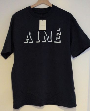 T-Shirt AIME Leon Dore navy blue size L new