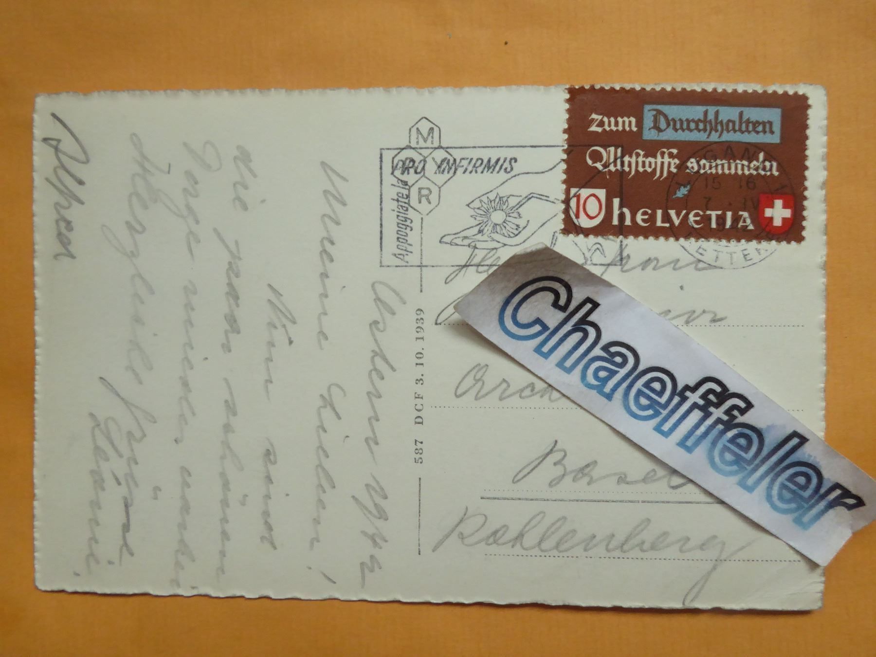 Ansichtskarten: 1942  490 Tesserete,  Panorama – Gebraucht aus Zürich von Chaeffeler 1