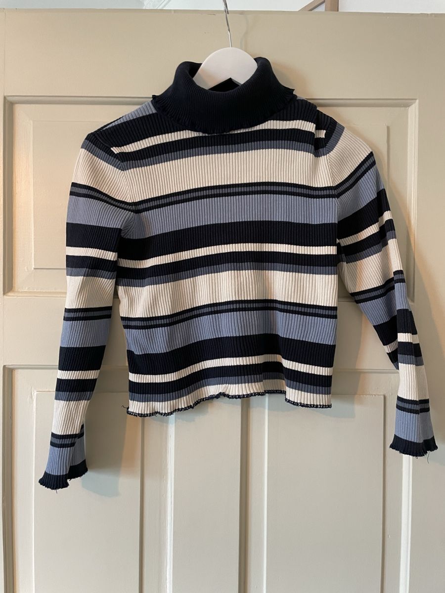 Pullover & Sweatshirts: Gestreifter Vintage Rollkragenpullover – Gebraucht aus St. Gallen von ann_llt9