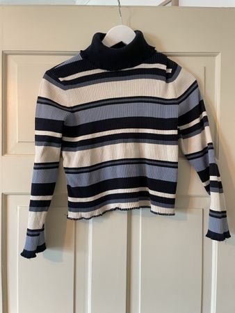 Gestreifter Vintage Rollkragenpullover