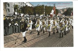 Gruss vom St. Galler Jugendfest (SG) Tambour-Gruppe - 1913