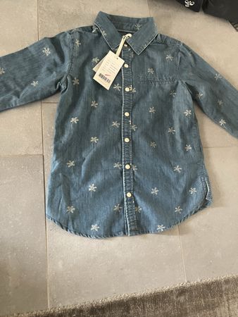 Coole Jeanshemd mit Libellenmuster, Gr.116, neuwertig