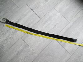Gürtel aus Lackleder, schwarz, 96 cm lang, 4 cm breit