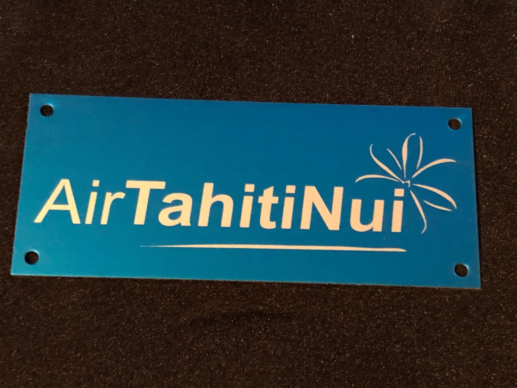 Insegne: Air Tahiti Airline trolley schild – Usato da Zürich venduto da Classic_Collection_Zurich