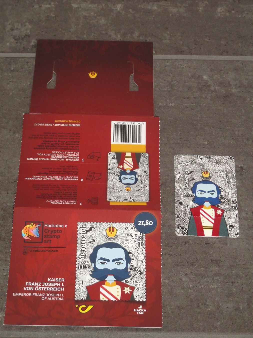 HACKATAO Crypto Stamp Art Österreich: KAISER FRANZ IN BLAU (Neu (gemäss  Beschreibung)) in Dagmersellen für CHF 50 – mit Lieferung auf Ricardo kaufen