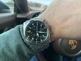IWC Fliegeruhr Chronograph Edelstahl neusustand