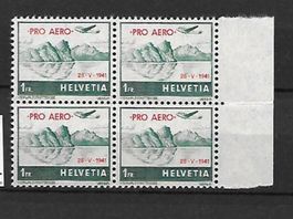FP 1941 ** Viererbl. Kat: CHF 72.-
