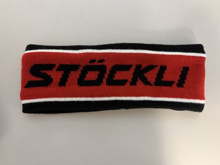 Original Stöckli Stirnband / Skistirnband rot-schwarz