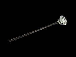 Vintage Kristallglas-Blume – Handgearbeitet – 49 cm