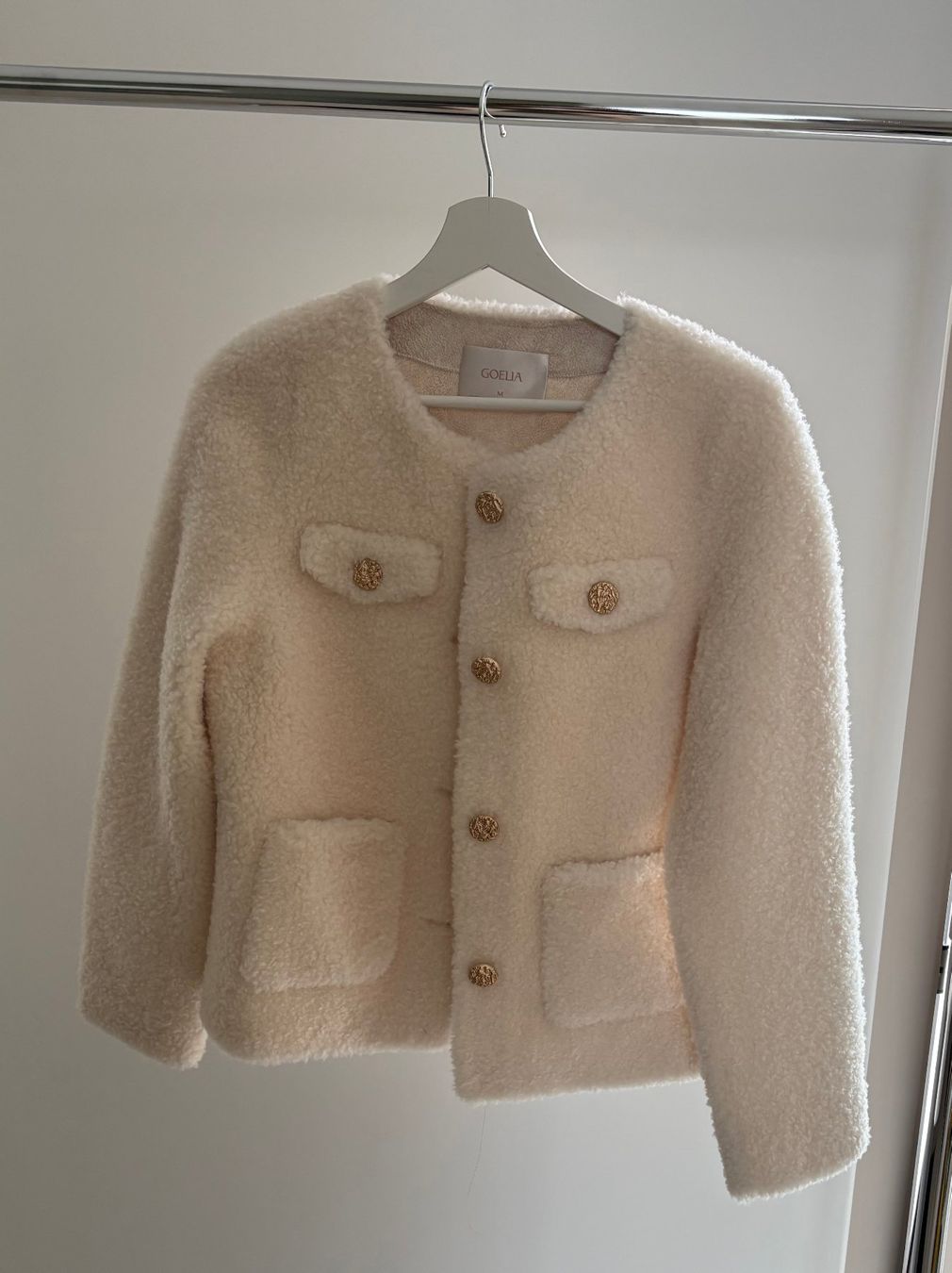 Giacche: Weisse Teddy Jacke Gr.M (36-38) – Nuovo (secondo la descrizione) da Zürich venduto da Sandra22