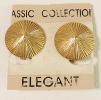 Vintage 3D-Ohrclips "Classic Collection" (80er) – Fächer-Des