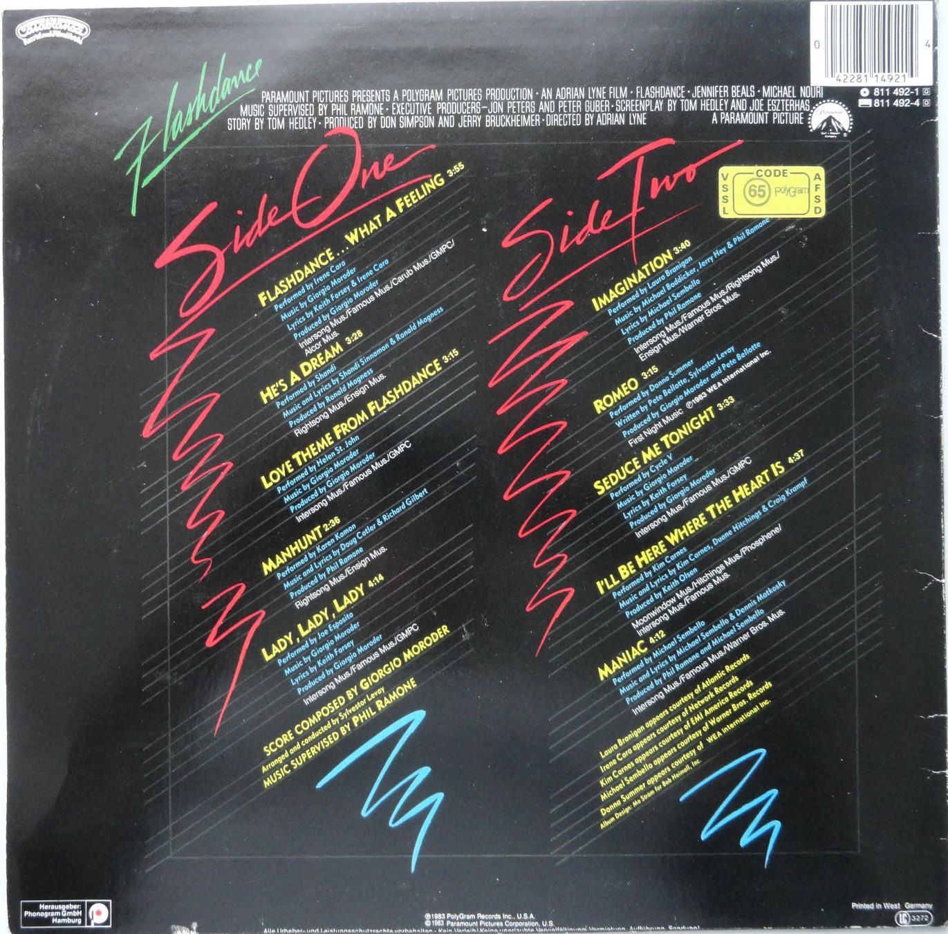 Dischi in vinile: FLASHDANCE - Original Soundtrack – Usato da Neftenbach venduto da Verk13 1