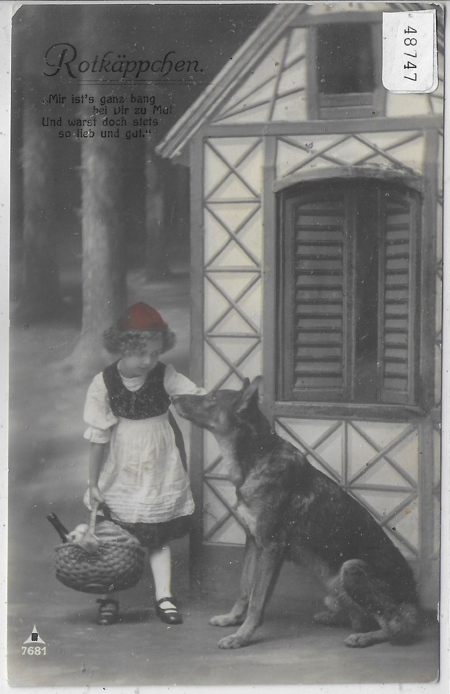 Cartes postales: Märchen - Rotkäppchen mit dem Wolf – D'occasion à Ettingen par Kartenplanet