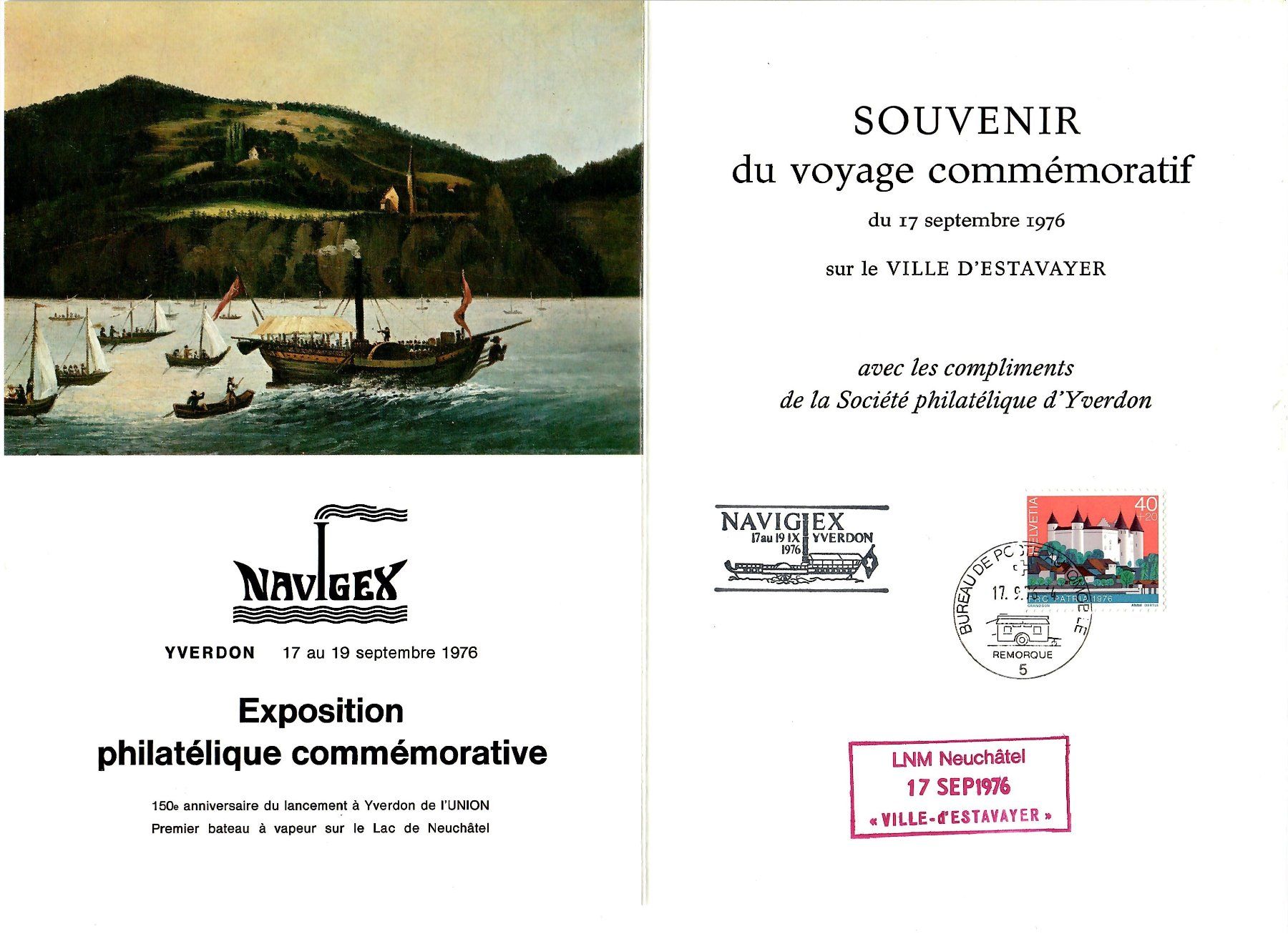 Tutti i francobolli: Navigex 1976 – Usato da Villars-Burquin venduto da Rodjeurs