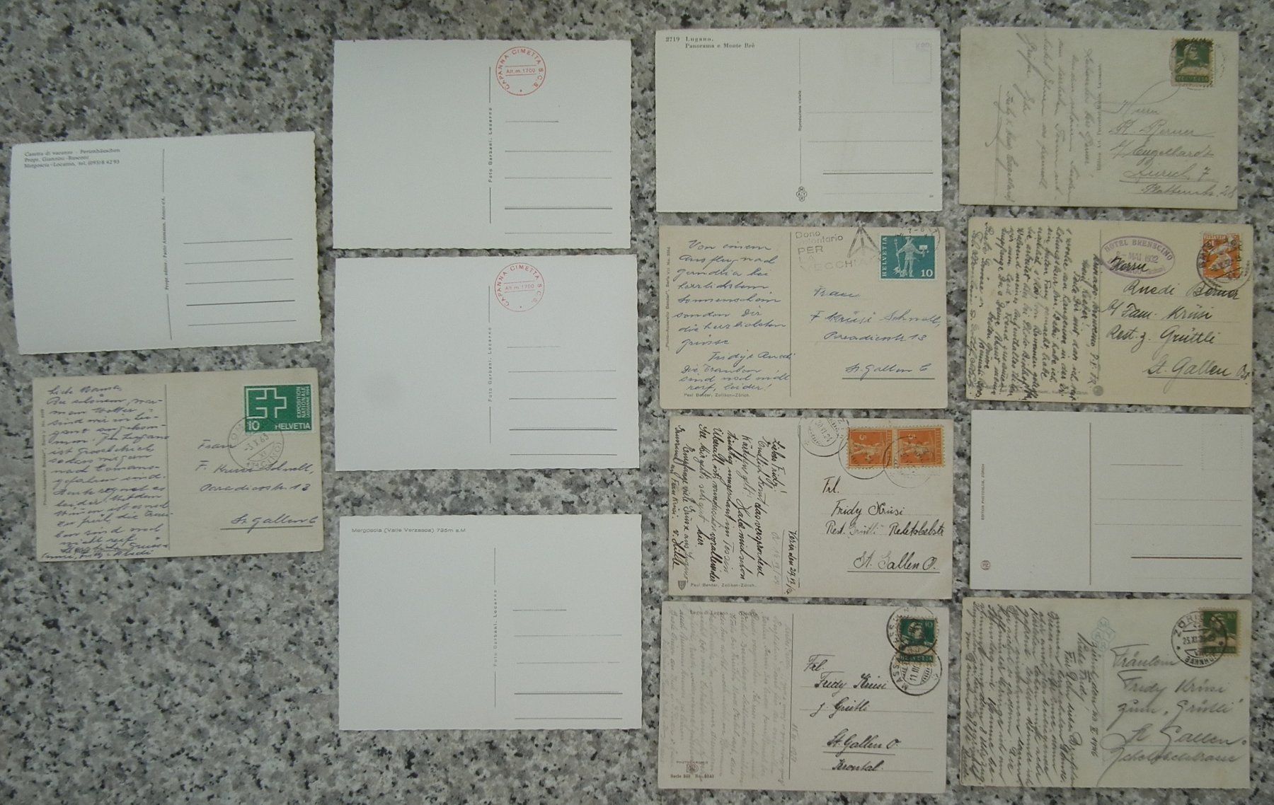 Cartoline postali: Tessin,   13 Spezielle Ansichtskarten  Diverse – Usato da Kriens venduto da WULLU99 1