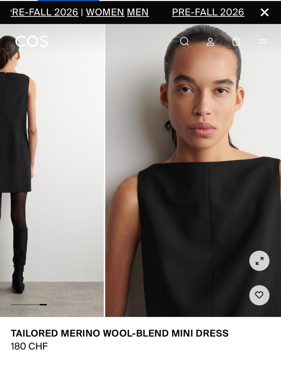 Cos Vestiti: Tailored Merino Wool-Blend Mini Dress – Nuovo e nell'imballaggio originale da Münsingen venduto da ste_czj9 1
