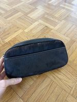 Stylische schwarze Fell Leder Handtasche