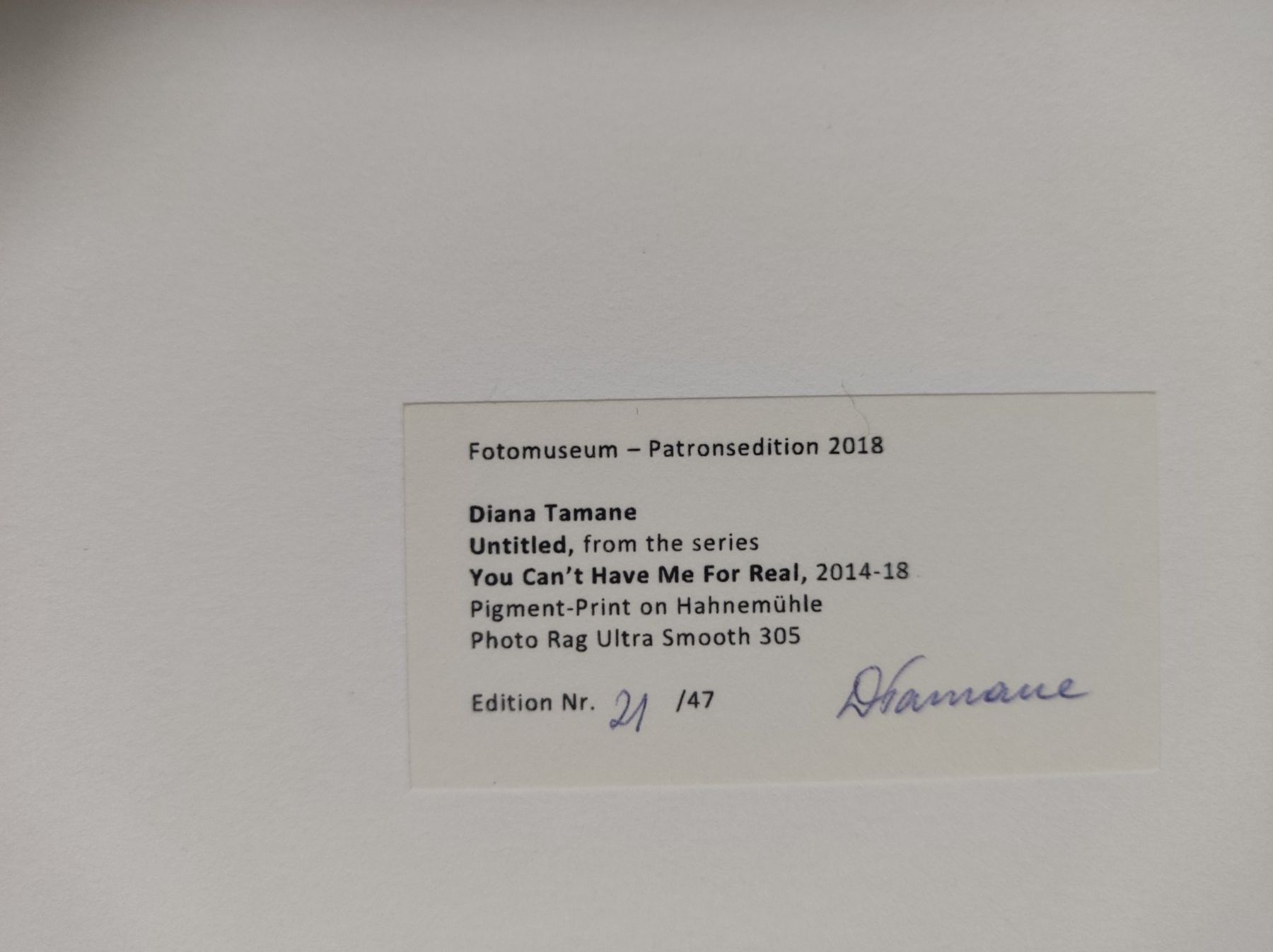Poster & Bilder: DIANA TAMANE - ORIGINAL-PHOTOGRAPHIE – Gebraucht aus Goldach von Gaip 1