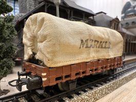 Märklin 322 Planewagen mit Bremserhaus
