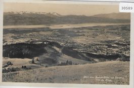 Blick vom Bachtel-Kulm auf Zürichsee und