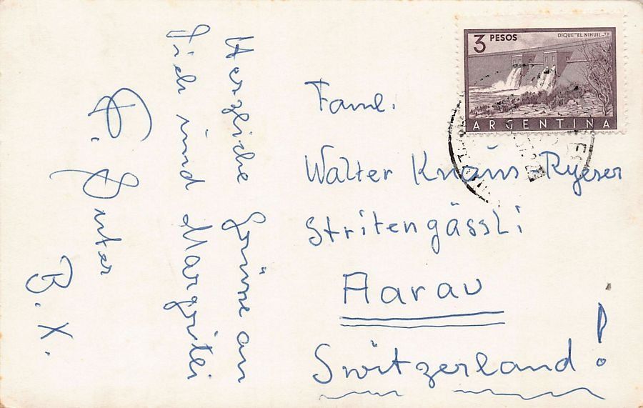 Cartoline postali: Buenos Aires, Plaza Retiro, Edificio Kavanagh, gelaufen 1957 – Usato da Frauenfeld venduto da POML 1