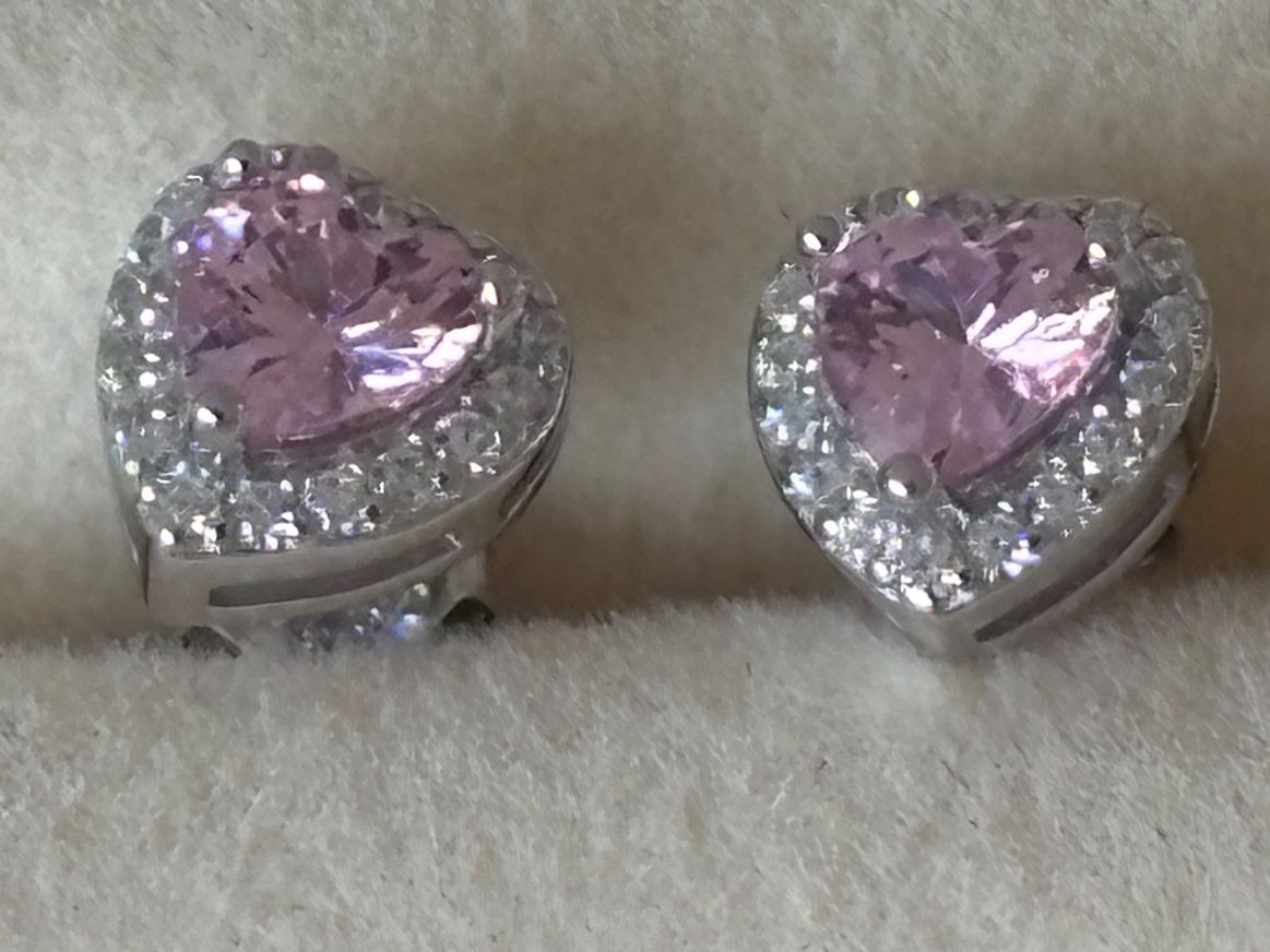 Orecchini pendenti & Orecchini a lobo: Luxus Elegante Ohrstecker Ohrschmuck Farbe :Silber Rosa – Nuovo (secondo la descrizione) da Biel-Bienne venduto da Roserosse13 1