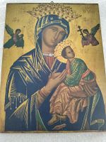 Orthodoxe Ikone Muttergottes mit Kind auf Holztafel