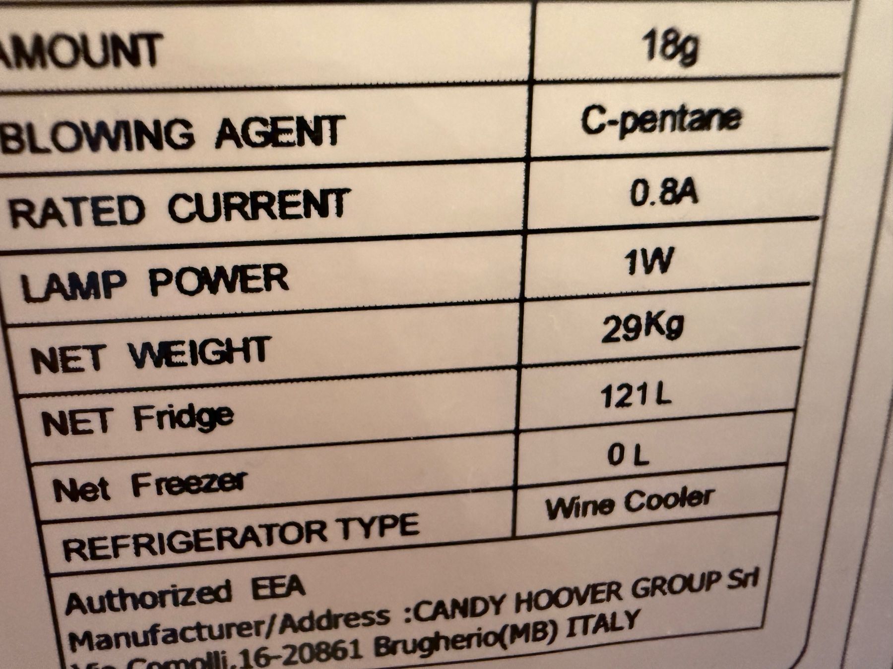 Candy Kühlschrank: Candy Weinkühlschrank MODEL CWC 154 EEL/N neuwertig – Gebraucht aus Wöschnau von Vinsale 9