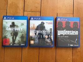 Drei PlayStation 4 FPS-Games