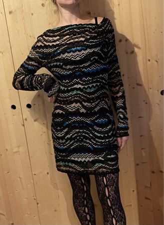 Missoni Abito  elegante nero blu - Lurex tg- S/L n