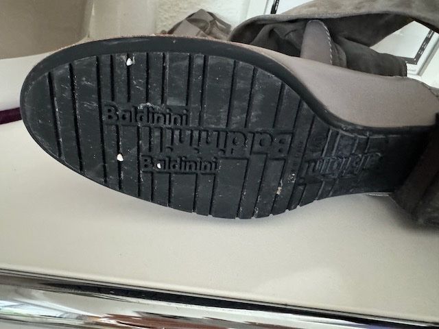 Baldinini Scarpe da donna: BALDININI Stiefel Velours Glatt Leder Grau 40 – Usato da Zuerich venduto da Moochie 7