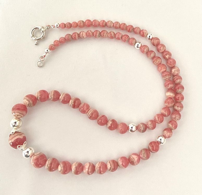 Catenine: Edelstein Halskette Rhodochrosit mit Silber – Nuovo e nell'imballaggio originale da Zuzwil SG venduto da Lemliskat