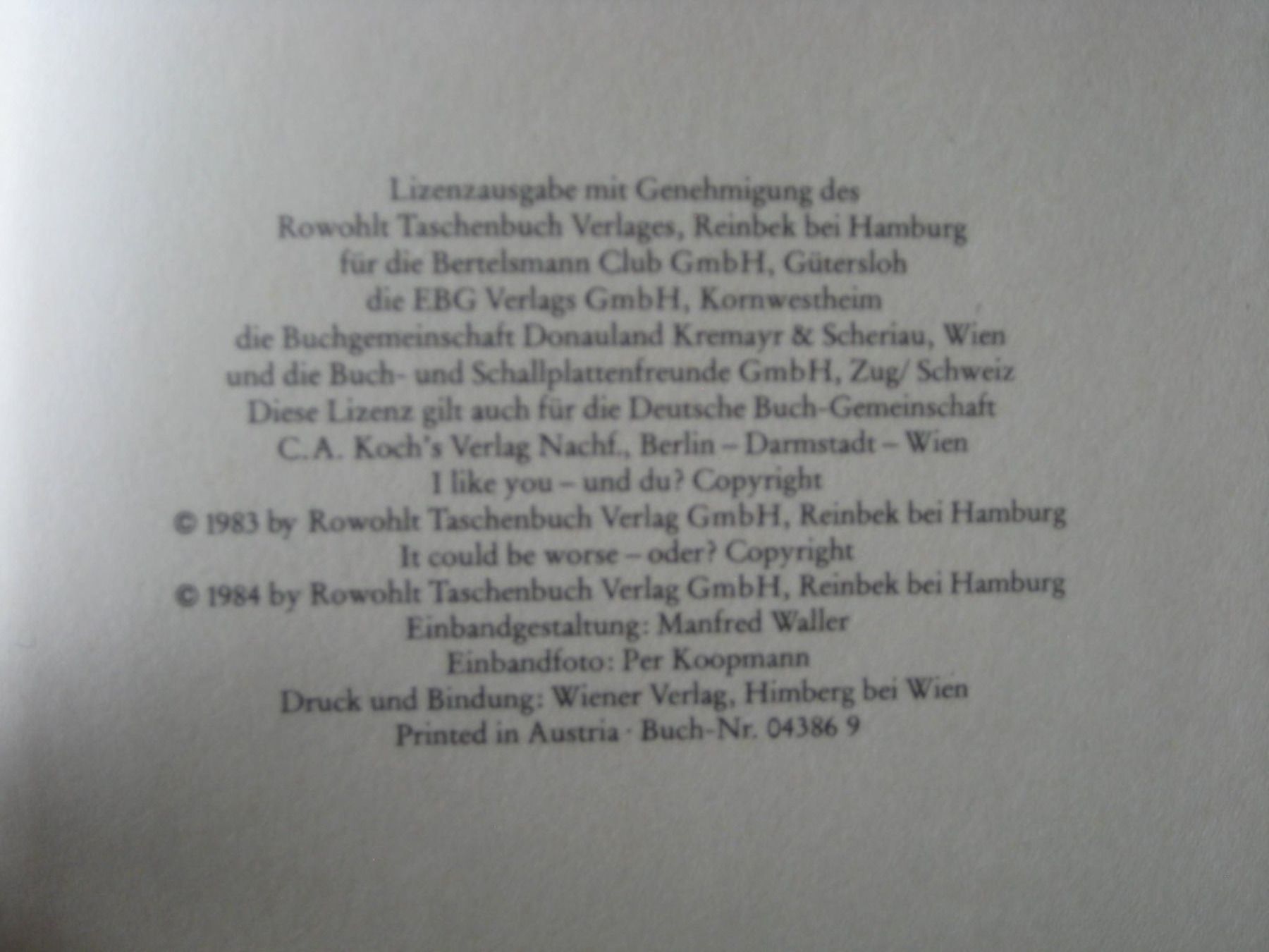 Libri: I like you-und du? - It could be worse-oder? – Usato da Greifensee venduto da Janali01 4