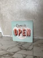 Retro Deko Schild "Come in we are open" Vintage Look!