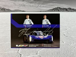 Autogrammkarte Bamber und Lynn, Cadillac, Austin WEC 2024