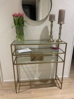 Elegantes Glas-Metall-Gestell in Gold – stilvoll & modern