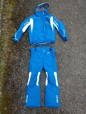 Skianzug DKB Blau Weiss Jacke 48 , Hose 46 Dermizax Goretex