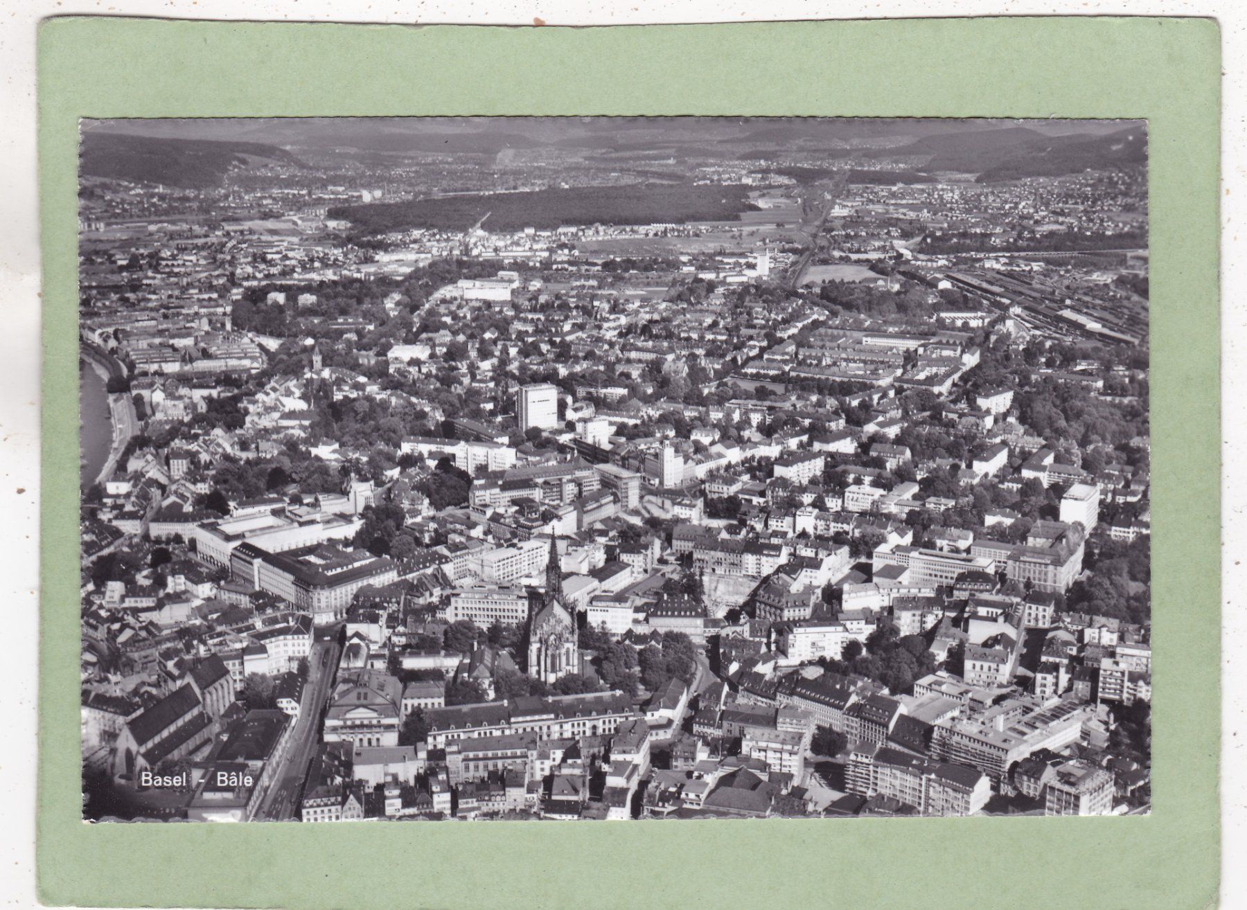 Ansichtskarten: Basel Flugaufnahme – Gebraucht aus Herisau von Lisegrat2008