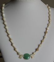 Aus dem Nachlass: Muschelperlen Kette Collier mit Aventurin